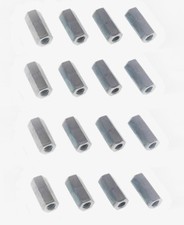 16 Pack 10-24 X 3/4" Long Hex Coupling Nut with Zinc Plate NCUP#10C000STLZN