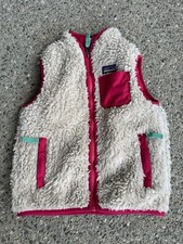Patagonia Retro-X Navy Cream Deep Pile Fleece Vest, Size 5T