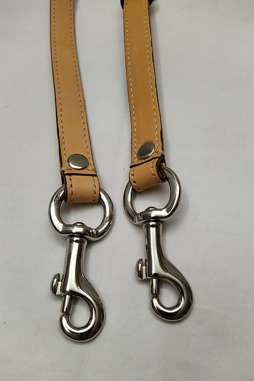 Tan Leather Replacement Strap With Silvertone Spr… - image 7