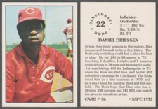 DAN DRIESSEN - 1975 SSPC # 36 - CINCINNATI REDS IF/OF - VINTAGE/50 YEARS OLD!