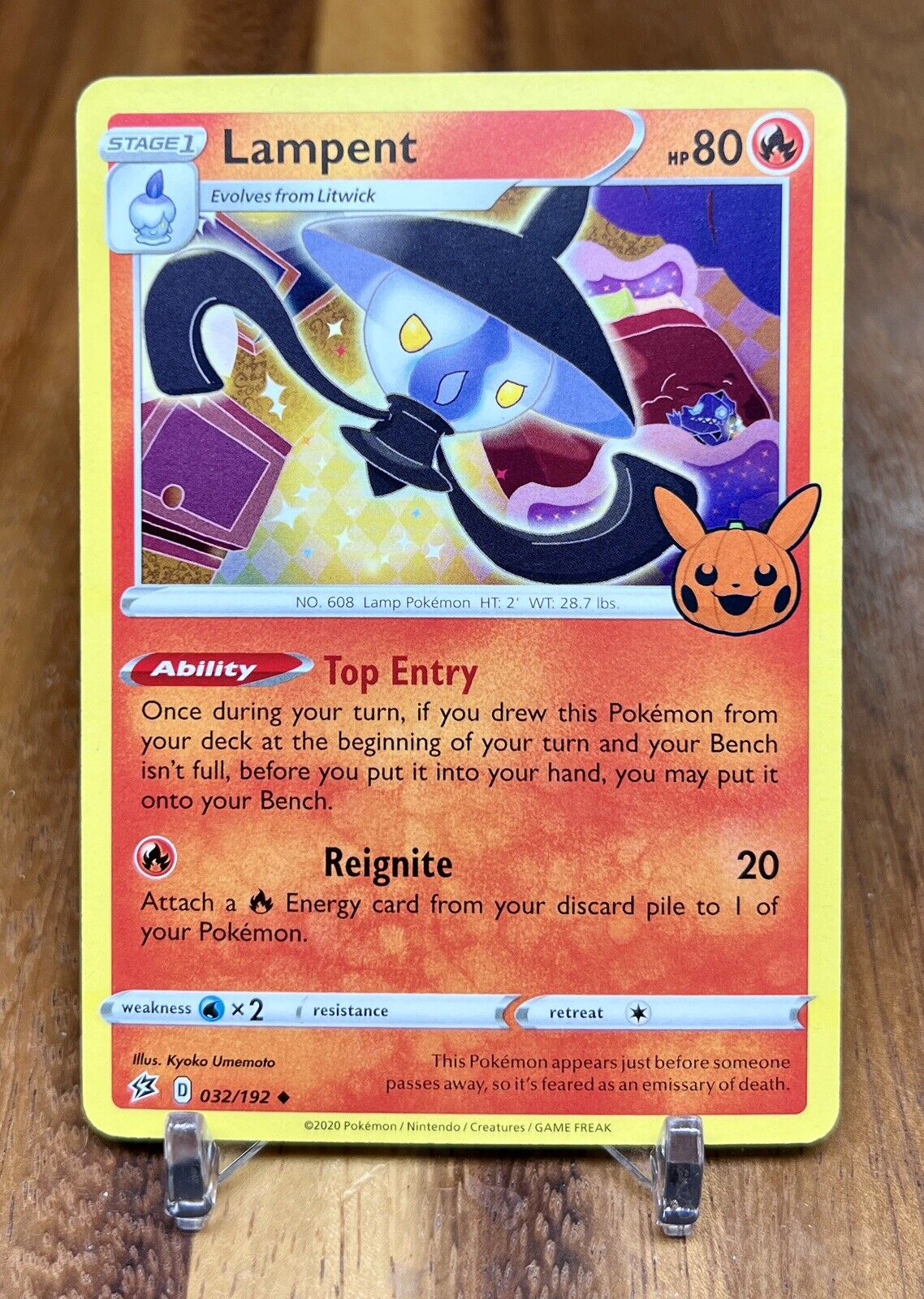 Lampent 032/192 Non Holo Trick or Trade Halloween Pokemon Card NM