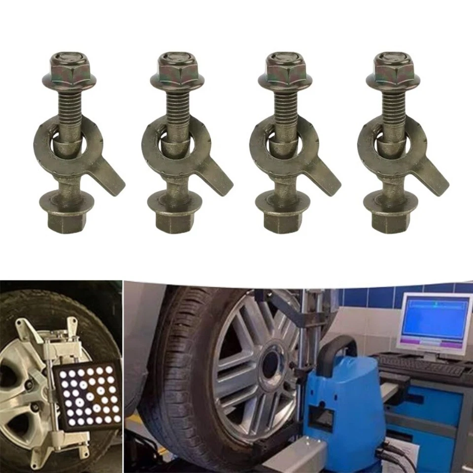 Kit de perno de leva ajustable de alineación de cuatro ruedas de acero para vehículos de 12 mm 4 piezas nuevo Foto 2 de 4