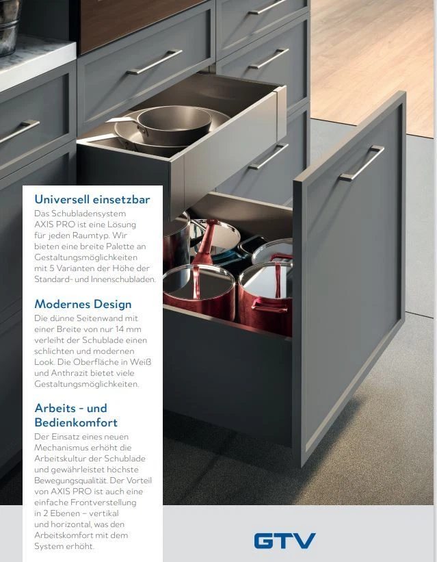 Innenschubkasten Innenauszug innenschublade Küchenschublade Vollauszug Anthrazit - Bild 4 von 4