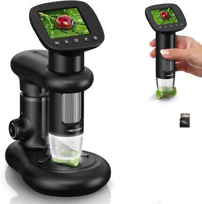 New Handheld Digital Microscope with 2'' LCD Screen 1000X Pocket Microscope 8 LED