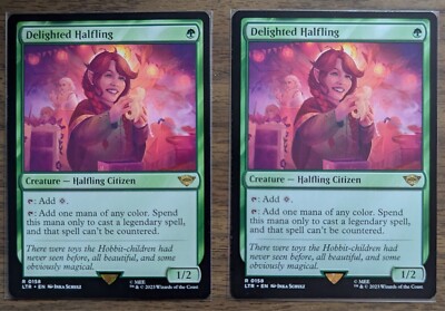 MTG Delighted Halfling Non-Foil from Universes Beyond: LOTR Quantity 2 Read Desc