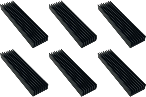 100mm Aluminum Heatsink Set, Black Radiator Coolers for LED & Amplifier, 6PCS