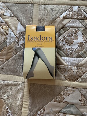 Isadora Comfort Top Sheer Knee High Sz 9-11  3 Pack NWT