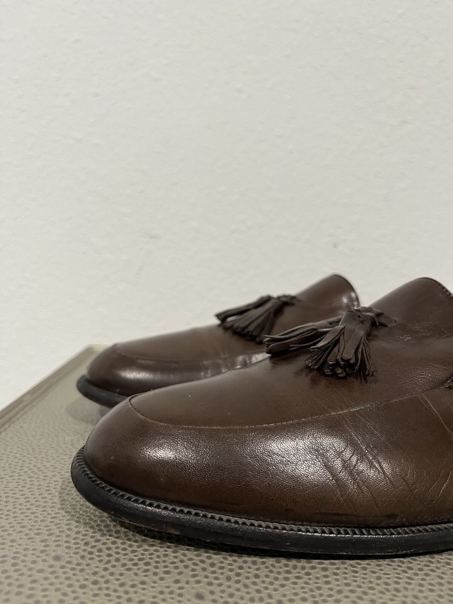 Mens Bragano Brown Leather Tassel Loafers size 10.5 M | eBay display picture 2