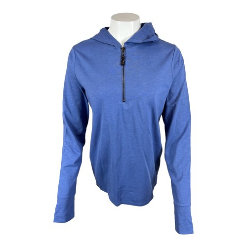 South2 West8 (S2W8) Hooded Sweatshirt, XL, Cotton, Blue, Solid