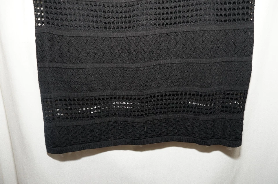 Nuevo Vestido Catherine Malandrino Negro Elastizado Mujer Forrado Grande Mangas L 3/4 Foto 2 de 4