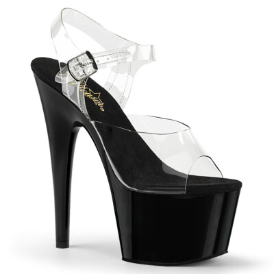 ADORE-708 Pleaser High-Heels Poledance Plateausandaletten klar