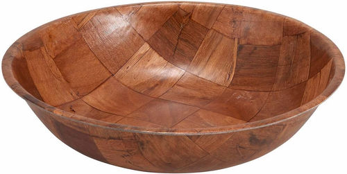 WWB-18 Wooden Woven Salad Bowl, 18-Inch, Brown