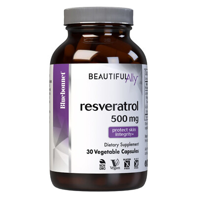 Bluebonnet Beautiful Ally Resveratrol 500 mg 30 Veg Capsules