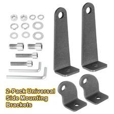 2-Pack Universal Side Mounting Brackets For Straight or Curved LED Light Bar