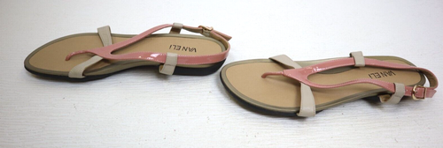VANELI - SANDALIAS MUJER ROSA Y BEIGE CON TIRAS - PLANAS - TALLA 9,5M - Imagen 5 de 7