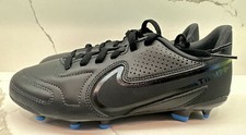 Nike Boys Jr. Tiempo Legend 9 Club FG/MG Black Soccer Cleats DA1331-001 Sz 5.5Y