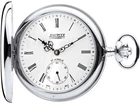 Sterling Silver Pocket Watch Full Hunter 17 Jewel Mechanical Movement Luxury