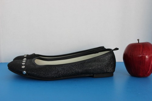 Faded Glory Women's BLACK Glittery Dressy Ballet FLATS~Size 6~Shoes~ - Picture 7 of 9