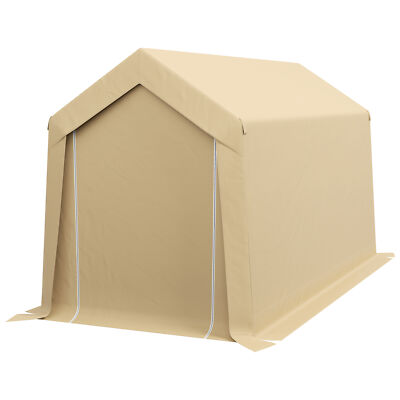 #ad 7x12 ft Outdoor Storage Shed Heavy Duty Carport Canopy Bike Motorcycle Shelter $253.95