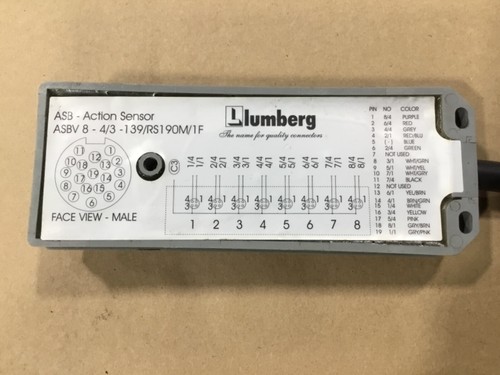Lumberg ASBV 8-4/3-139/RS190M/1F Action Sensor Distribution Block #15T13 - Picture 4 of 4