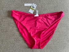 NWT Trina Turk Monaco Low Rise French Cut Swim Bottom, Geranium, Size 14