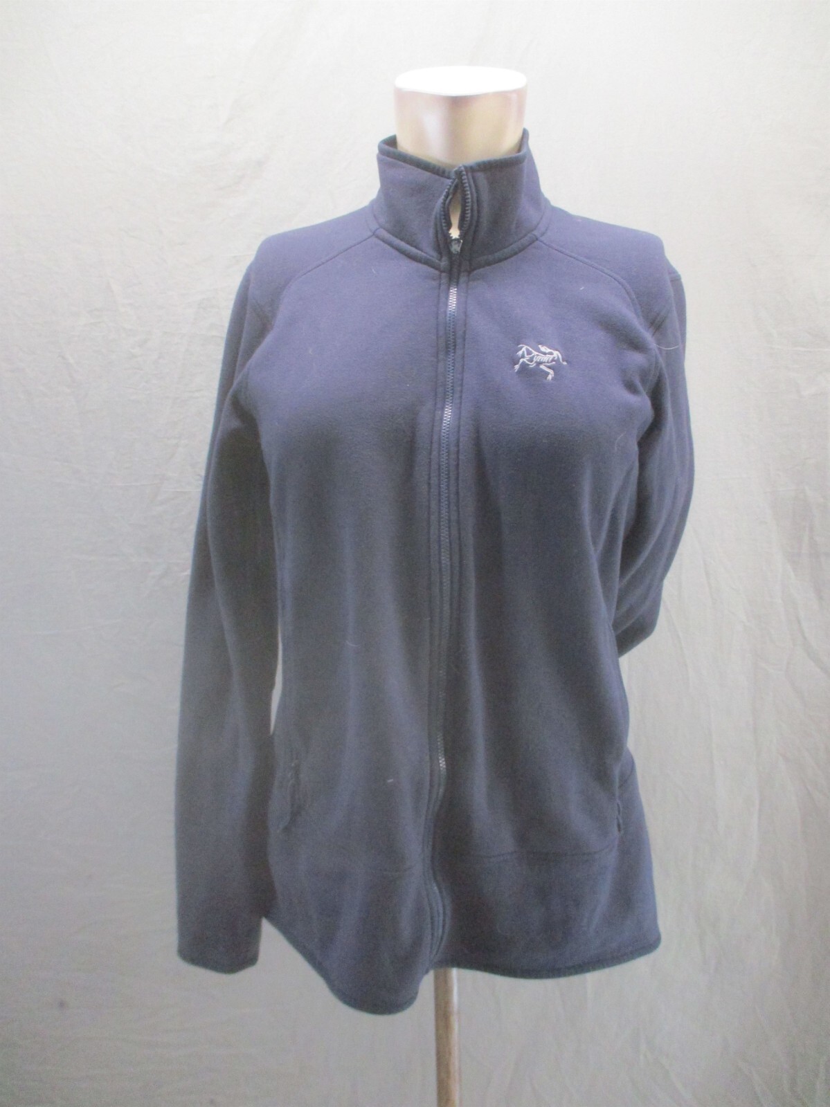 Giacca sportiva ARC'TERYX taglia L donna blu navy full zip supporto colletto tasca 543