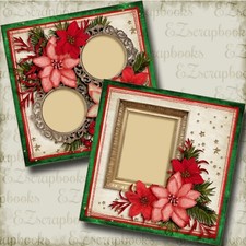 CHRISTMAS BEAUTY - 2 Premade Scrapbook Pages - EZ Layout 3540