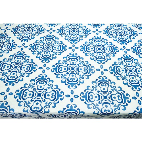 52"x52" Flannel Backed Tablecloth Heavy Duty Waterproof Table Cover Wipe Clean - Picture 10 of 16