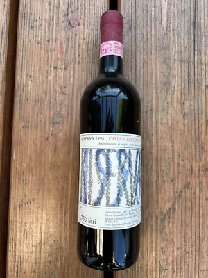 Horst Antes, Künstleretikett, Chianti Classico, 1990, perfekte Füllhöhe !!!