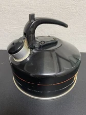 VTG Enterprise Whistling Tea Kettle Aluminum Black Made in Georgia USA 2.5L