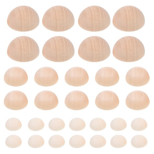 150Pcs Diy Wooden Balls Half Round for Arts and Crafts Projects - Picture 4 of 12