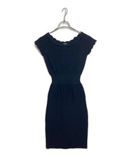 CHANEL                    Coco Mark Short-Sleeved Dress, Long Dress, Made in Fra