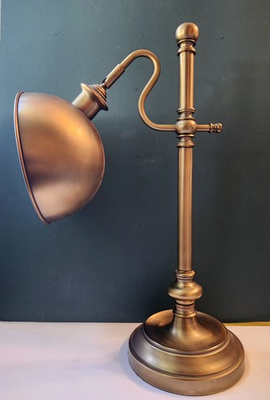 #ad Vintage Style Brass Adjustable Desk Task Lamp w Dome Shade – Working $45.00