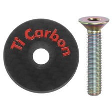 1 1/4" OD Bicycle Headset Stem Top Cap with Colorful Bolt, Red