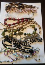 Lot Of 11 Fashion /Craft Wearable Jewelry Girls Dress Up Box Halloween Costume