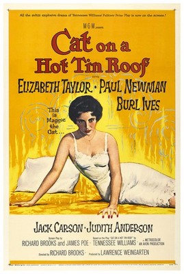 Cat on a Hot Tin Roof 1958 - US - Classic Movie Poster 