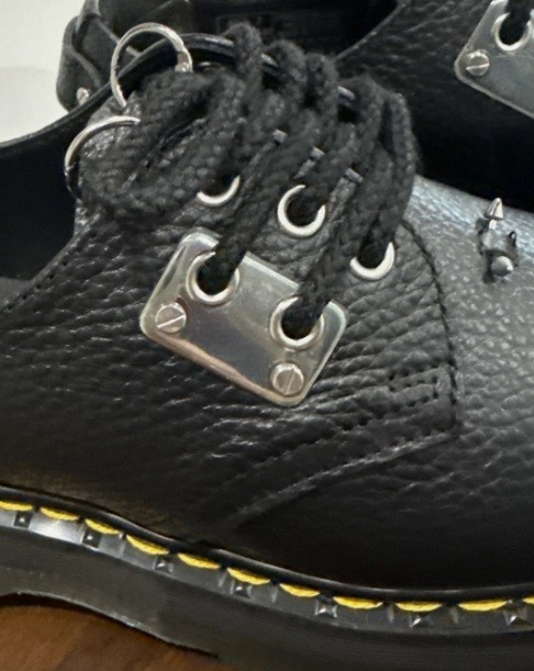 Dr Martens 1461 Quad Piercing HDW Milled Platform Black Nappa