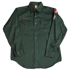 Vintage 1950s BSA Boy Scout Explorer Shirt Patched Salt Lake City Men s L