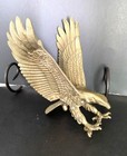 New ListingVtg Architectural Salvage Brass Flying Eagle Finial Post Topper Lamp Flag B259