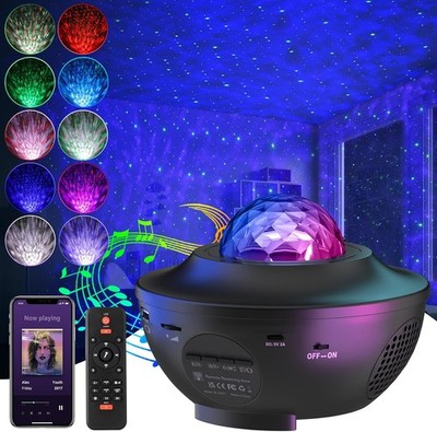 Sternenhimmel Projektor mit Bluetooth Lautsprecher Timer Starry Nachtlicht