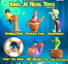 Full Set The SpongeBob Movie Burger King 2025 Kids Meal All 6 Toys 