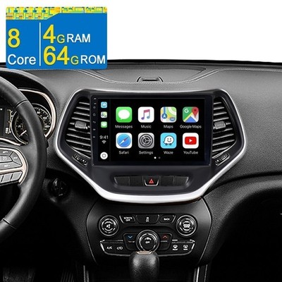 8-Core 4+64G Car Stereo For 2014-2018 Jeep Cherokee Android14 Sat Nav Head Unit