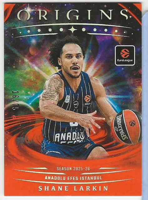 2025 26 Origins Euroleague Shane Larkin Base Orange #16/75 Anadolu EFES Istanbul