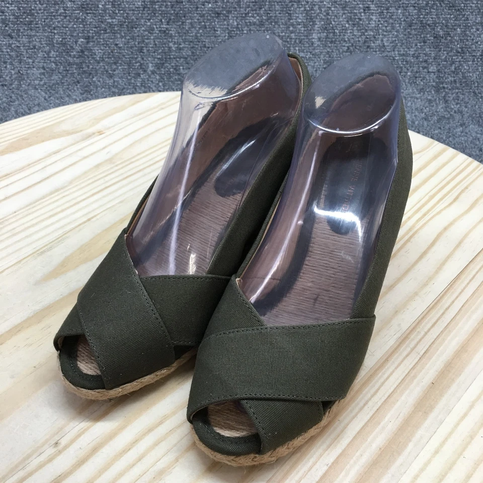 Босоножки женские Adrienne Vittadini 8 М Bailee на танкетке эспадрилья оливково-зеленые НОВЫЕ - Изображение 3 из 4