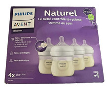 Philips Avent Natural Baby Bottles Slow flow/ Flow 2, 4 Pack 4 oz