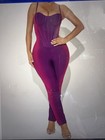 Women’s XS Purple/Pink Colorblock Sweetheart Neck Sleeveless Skinny Jumpsuit — photo 6