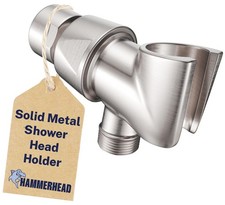 HammerHead Showers® Solid Metal Handheld Shower Head Holder - Brushed Nickel - A