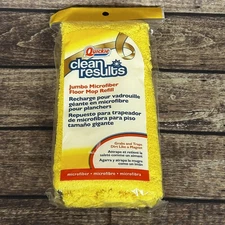 New Quickie Clean Results Jumbo Microfiber Floor Mop Refill #007MCR Yellow