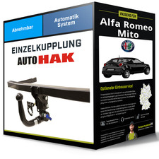 Abnehmbare Anhängerkupplung für ALFA ROMEO Mito 09.2008-jetzt 955 Auto Hak NEU