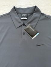 Men's NIKE GOLF Dri-FIT Polo Golf Shirt Gray - New Sz XL NWT Swoosh logo